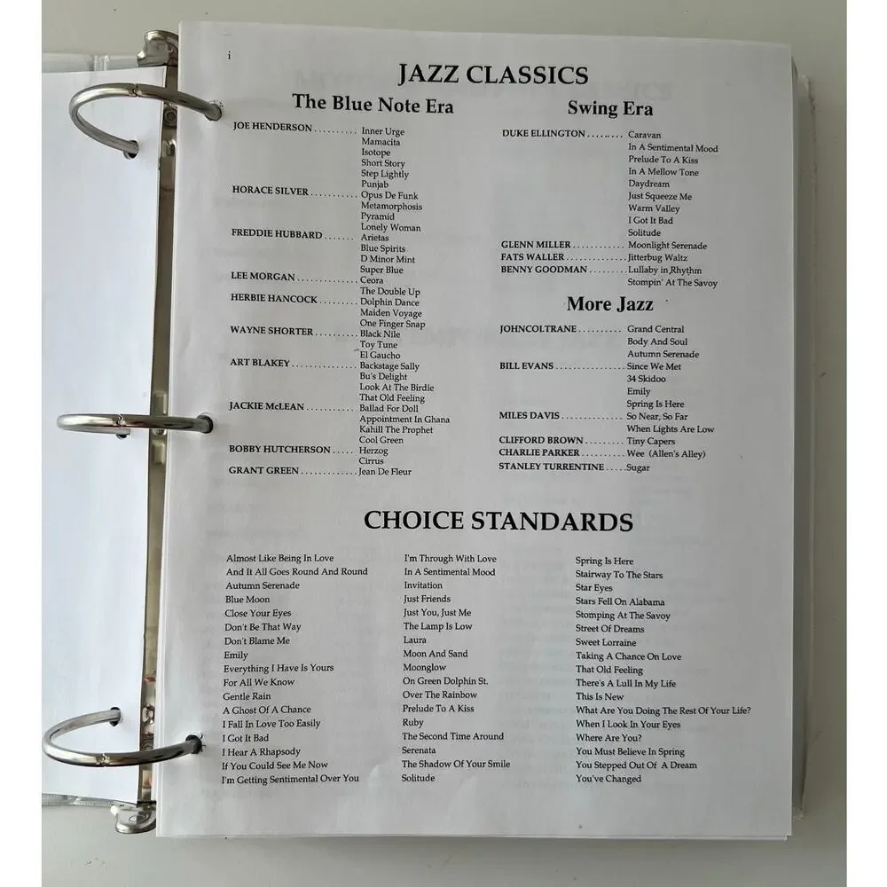 The New Real Book Volumes II and III in 3 Ring Binders Excellent Condition